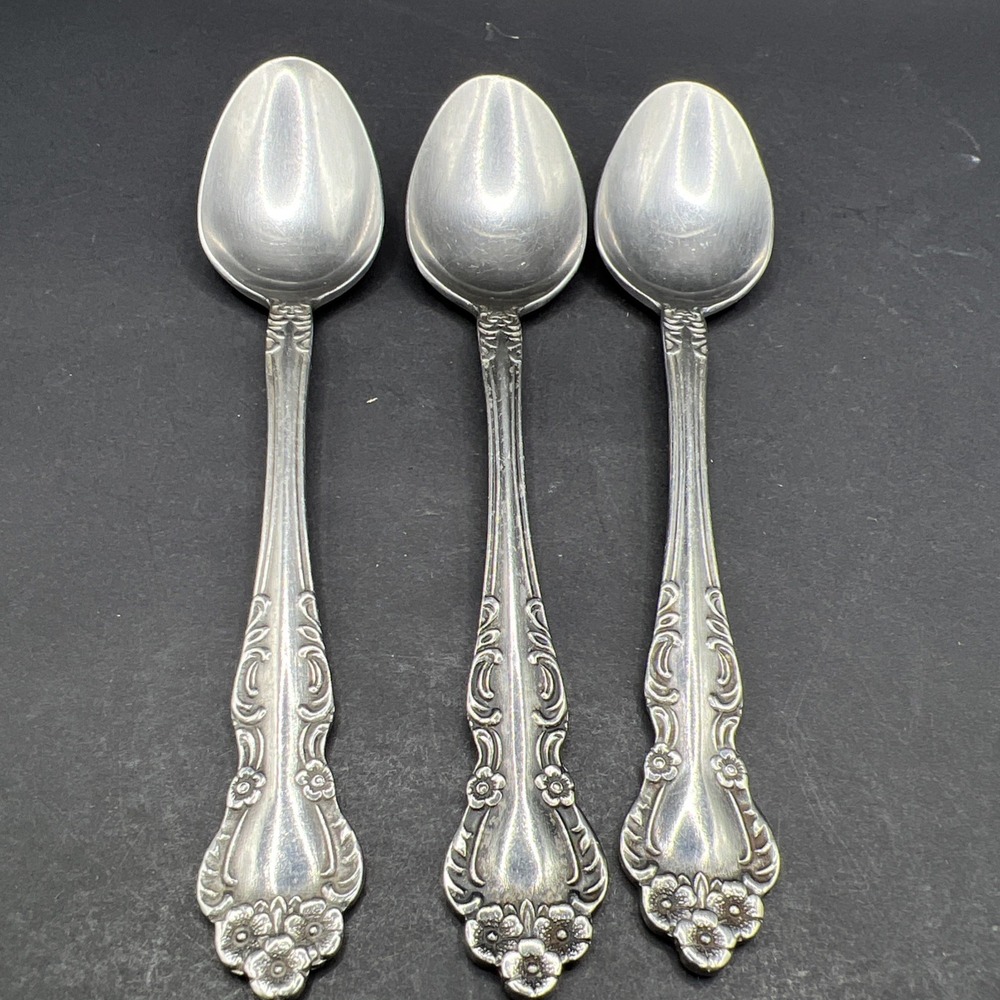 Set of 3 Vintage Ekco Eterna BEAUMONT Stainless Steel Teaspoons